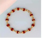 Rudraksha Bracelet Golden Cap Original Rudraksha Beads stylish Rudraksh Bracelet