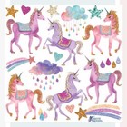 Pink Unicorn  stickers - Colorful Fantasy Sticker Sheet - Crafts   Scrapbooks