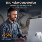 Bluetooth Trucker Headset With Mic  Noise Cancelling  55hrs For Pc   Phone