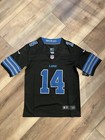 Amon Ra St  Brown  14 Det Lions Kids Jersey Black Youth Medium Stitch Jersey