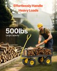 Steel Garden Cart 500lb Capacity Heavy Duty Yard Wagon Utility Cart 10in Tires