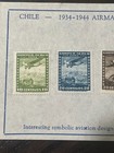 Antique Stamps Chile 1934-1944 Airmail Set Of 6 Mint