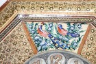 Stunning Vintage Persian Inlaid Khatam Hand Painted Repousse Wall Clock