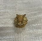 Vintage 1968 Vivian Woodard Butterfly On Flower Basket Solid Perfume Compact  