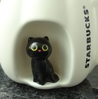 Starbucks Mug Ceramic Autumn Europe Pumpkin Window Cat Halloween 14oz New