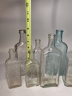 Antique Lot Of 8 Glass Medicine   Apothecary Bottles Multi  Sizes