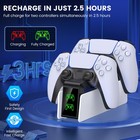 For Ps5 Playstation5 Controller Dual Usb Charger Led Dock Station Charging Stand