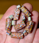 Older Production Antique Venetian Millefiori Italian Square Beads  African Trade