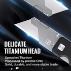 Workpro Titanium Folding Utility Knife Cnc Unibody Box Cutter Quick Change Blade