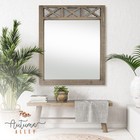 Autumn Alley Large Rustic Farmouse Mirror With Galvanized Accents  Vanity Mirror