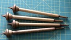 Antique Vintage Wood Turned Textile Spool Bobbins X4 Acorn Top Farmhouse 10 5   