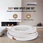 Ductless Mini Split Line Set 3 8  X 5 8  X 50 Ft Insulated Copper Ac Tube