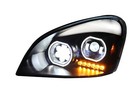 Freightliner Cascadia 08-17 Full Led Headlight Black Pair  driver   Passenger 