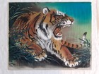 Vintage Tiger Paintings On Silk Set Of 2 From Japan 1940s