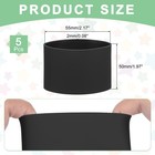5pcs Silicone Rubber Bands Non-slip 3 39 Inch For Art  Black