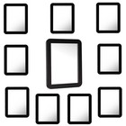 10 Pack Magnetic Locker Mirrors 5 x7  - Small Mirrors For School  Bathroom  Offi