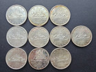 1966 Canada Dollar 80  Silver Lot Of 10 Coins Great Condition  2 Fast Ship