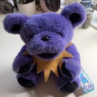 Vintage 1990s Grateful Dead Liquid Purple Plush Bear Yellow Collar W  Tag