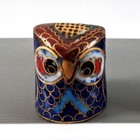 Vintage Lot Of 7  Brass Cloisonne Enamel Thimbles Including 1 Owl