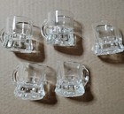 Vintage Anchor Hocking Clear Shot Glass Mugs Set Of 5   1 75  Tall
