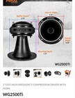 Prv Audio Wg2500ti 2  Titanium Horn Compression Driver Combo 8 Ohm