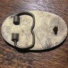 Vintage 80   s Enamel Batwing snake skull Black Harley Davidson Brass Belt Buckle