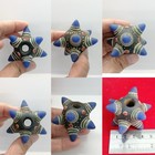 Antique Venetian Millefiori Star Trade Bead Glass 6-point African Chevron