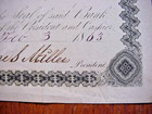 Stroudsburg Bank Canceled Stock Certificate 1863 With Artworks   Revenue Stamp
