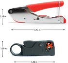 Coax Tool Kit Coaxial Crimper Rg6 Rg59 Cable Stripper 10x Compression Connectors