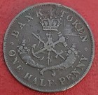 1854 Bank Of Upper Canada One Half Penny Token Km   Tn2    2
