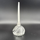 Crystal Perfume Bottle Feather Plume Frosted Stopper Bohemia Glass Czech