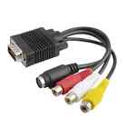 Usa Vga Svga To S-video 3 Rca Av  Out Cable Adapter Converter Computer Laptop
