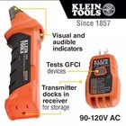 Klein Et310 Digital Circuit Breaker Finder W  Gfci Outlet Tester   Accessories