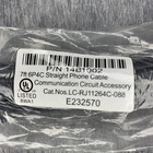 7ft Telephone Line Cord Cable Wire 6p4c Rj11 Dsl Modem Fax Phone To Wall - Black