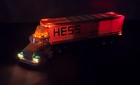 1987 Hess Toy Truck Bank With 3 Barrels Box Trailer Gasoline Fuel Oils Vintage