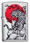 Zippo Asian Tiger Design Brushed Chrome Windproof Pocket Lighter  29889