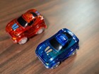 Magic Tracks Trax Lot Of 19 Feet Neon glow Including 2 Cars And Batteries Tested
