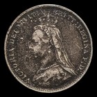          Great Britain 1889 3 Pence Coin  Silver  925  Jubilee Head   Denomination 
