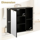 Bathroom Medicine Cabinet Wall Mounted Storage Organizer With Single Mirror Door