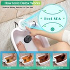 Ionic Foot Spa Detox Machine Ion Cleanse Foot Bath With 2 Salt Packs   Basin Tub