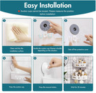 2 Pack Suction Cup Adhesive Shelves  No-drilling Heavy Duty Storage Racks