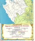 Vintage 1953 Panama Road Map  spanish Edition      Standard Oil Co   esso 