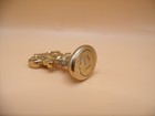 Vintage Mid-century Goldtone Meh Face Sealing Wax Stamp Seal