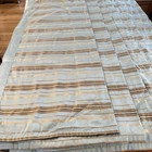Set 8 Regal Home Taffeta Gold Stripe Rod Pocket Valances White Blue Green 54wx22