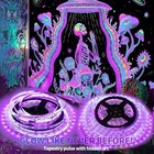 33ft Black Light Strip With Remote  600 Leds  3 Modes dimmable 12v Uv Glow Light