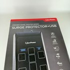 Cyberpower 12 Outlet Surge Protector 6 Ft Braided Cord Usb Coax Ht1206uc2rc1