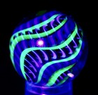 Bryan Trillas Glass Marble filigree Cane uv pink Blues Electrum 0 8-0 9 Inch