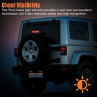 Smoked Lens Led Third Tail Brake Light Rear Stop Lamp For 07-18 Jeep Wrangler Jk