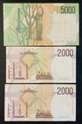 1985-1990 Italy Paper Money - Lot Of 3 Circulated Banknotes 