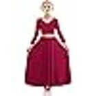 Girls Burgundy Dance Dress Long Sleeve Loose Fit Size 160